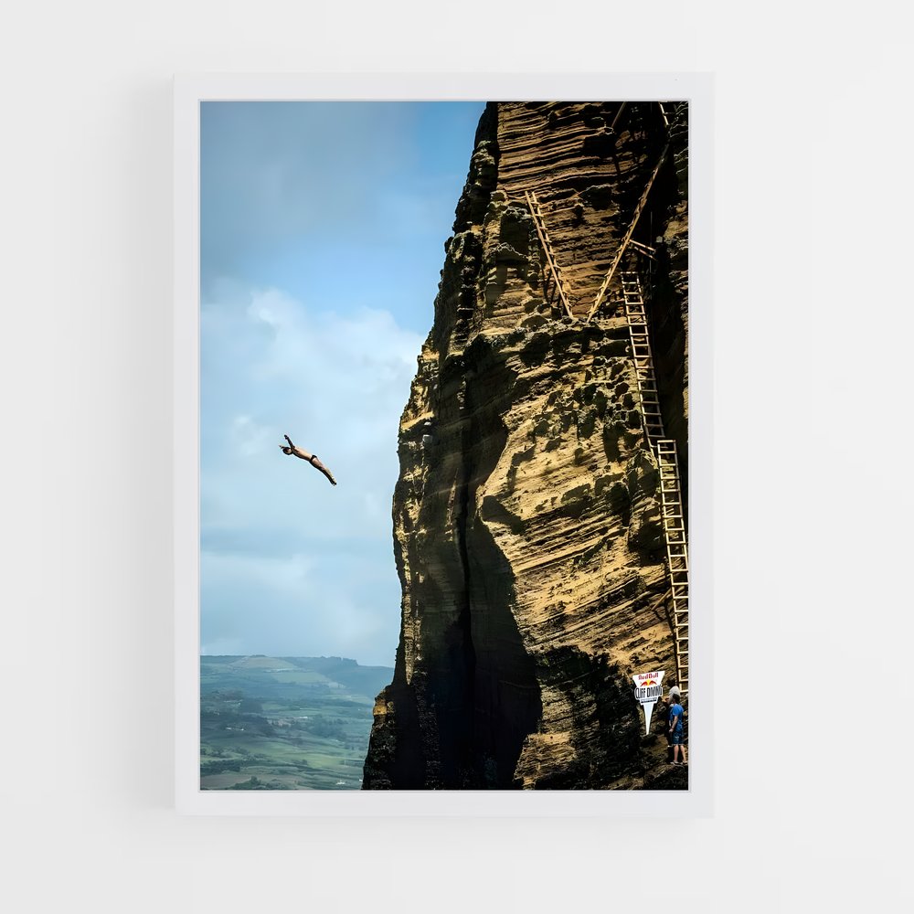 Poster Plongée Éclair – affiche Plongeon de falaise (vue 3)